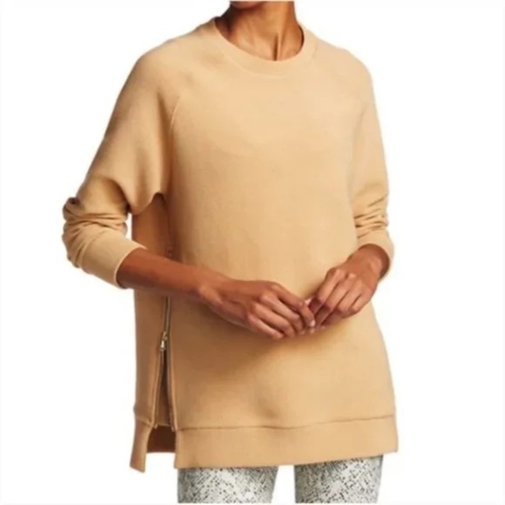 Varley Manning Tan Crewneck Longline Sweatshirt - Size Small